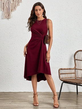 Vestido Feminino Curto Plissado na Lateral Amour - Tanzille