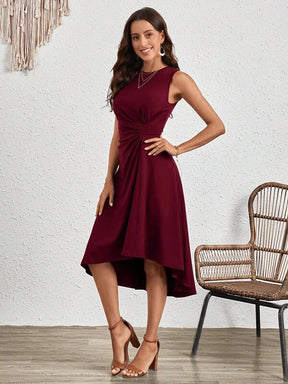 Vestido Feminino Curto Plissado na Lateral Amour - Tanzille