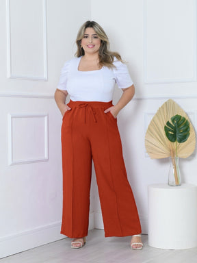 Calça Feminina Pantalona Plus Size Élegance - Tanzille