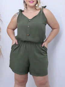 Macaquinho Feminino Plus Size Mademoiselle - Tanzille