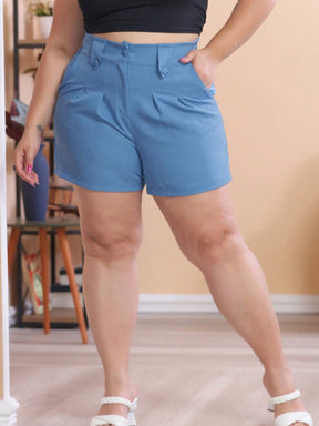 Short Feminino Alfaiataria Plus Size Élegance - Tanzille