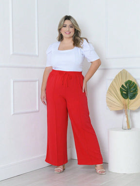 Calça Feminina Pantalona Plus Size Élegance - Tanzille