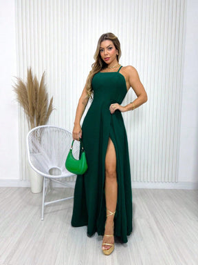 Vestido Feminino Longo com Fenda Mariah - Tanzille