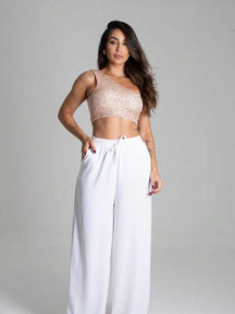 Conjunto Feminino Look Completo Cropped sem Manga - Tanzille