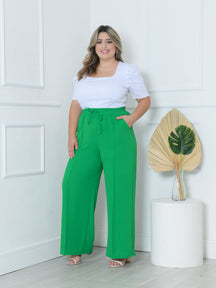 Calça Feminina Pantalona Plus Size Élegance - Tanzille