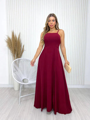 Vestido Feminino Longo com Fenda Mariah - Tanzille