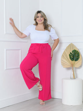 Calça Feminina Pantalona Plus Size Élegance - Tanzille