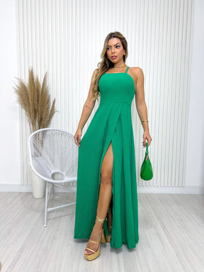 Vestido Feminino Longo com Fenda Mariah - Tanzille