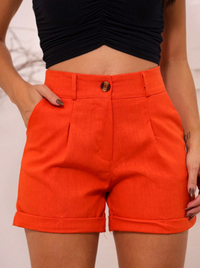 Short Feminino Linho com Bolso - Tanzille