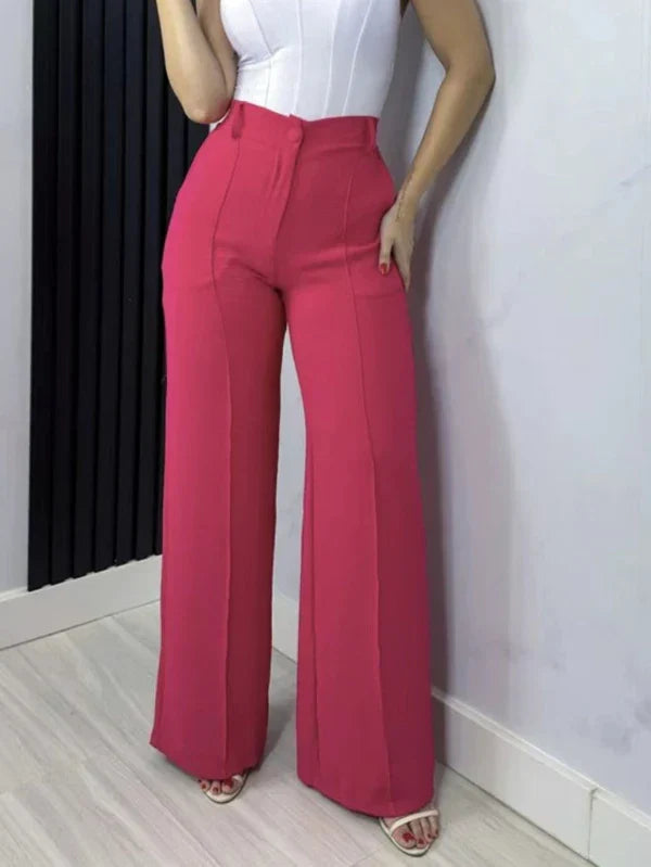 Calça Feminina Pantalona Alfaiataria com Bolso God King - Tanzille